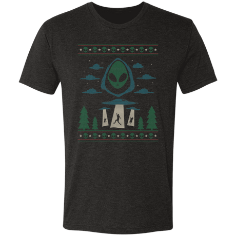 T-Shirts Vintage Black / S Christmas Abduction Men's Triblend T-Shirt