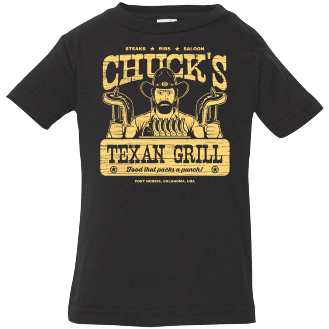 T-Shirts Black / 6 Months Chucks Texan Grill Infant Premium T-Shirt