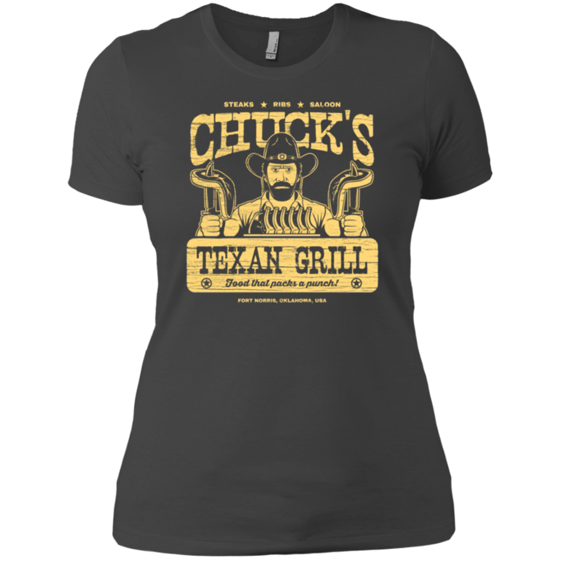 T-Shirts Heavy Metal / X-Small Chucks Texan Grill Women's Premium T-Shirt