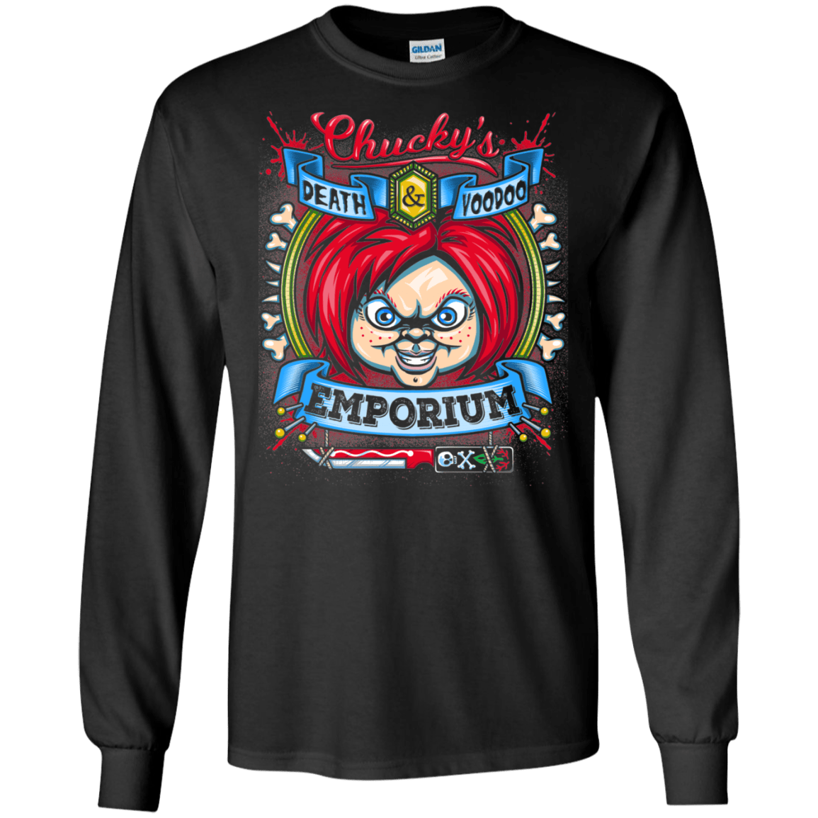 T-Shirts Black / S Chucky Crest Men's Long Sleeve T-Shirt
