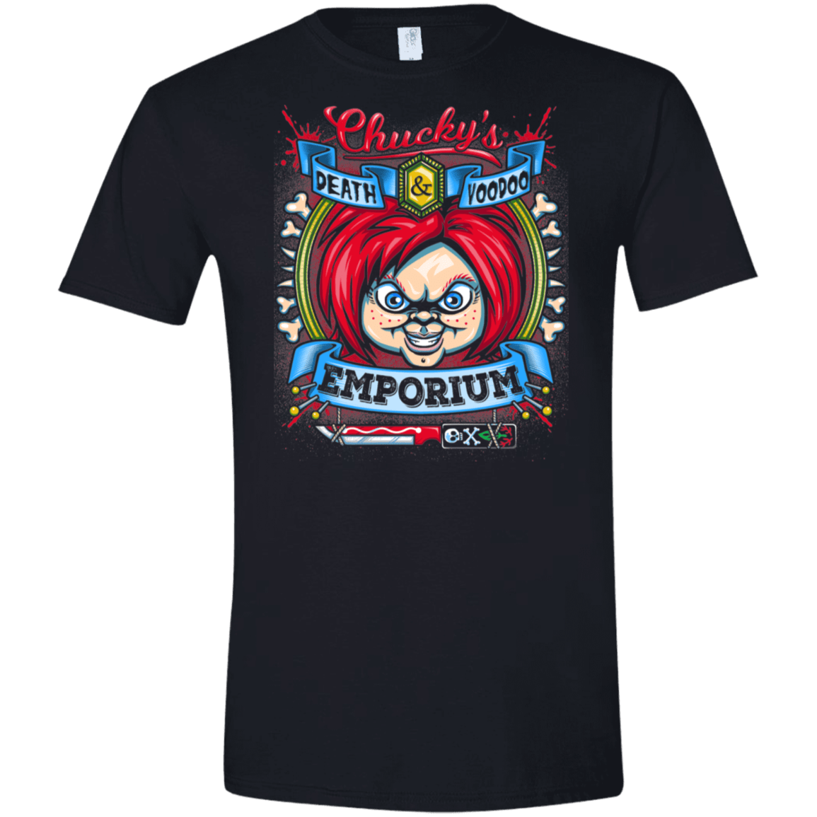 T-Shirts Black / X-Small Chucky Crest Men's Semi-Fitted Softstyle