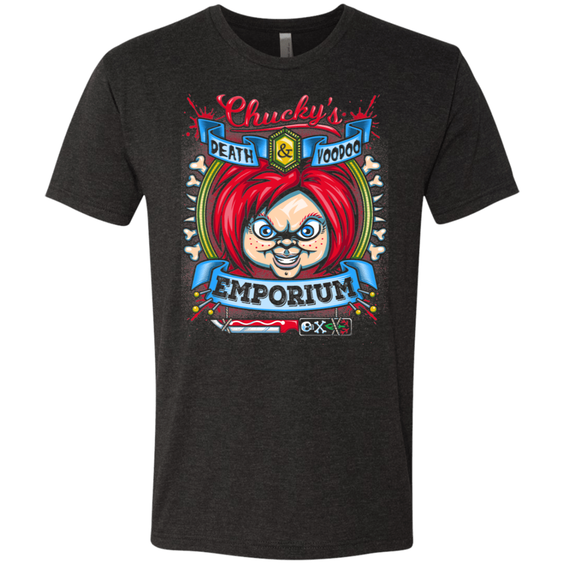 T-Shirts Vintage Black / S Chucky Crest Men's Triblend T-Shirt