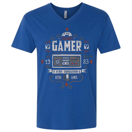 T-Shirts Royal / X-Small Classic Gamer Men's Premium V-Neck