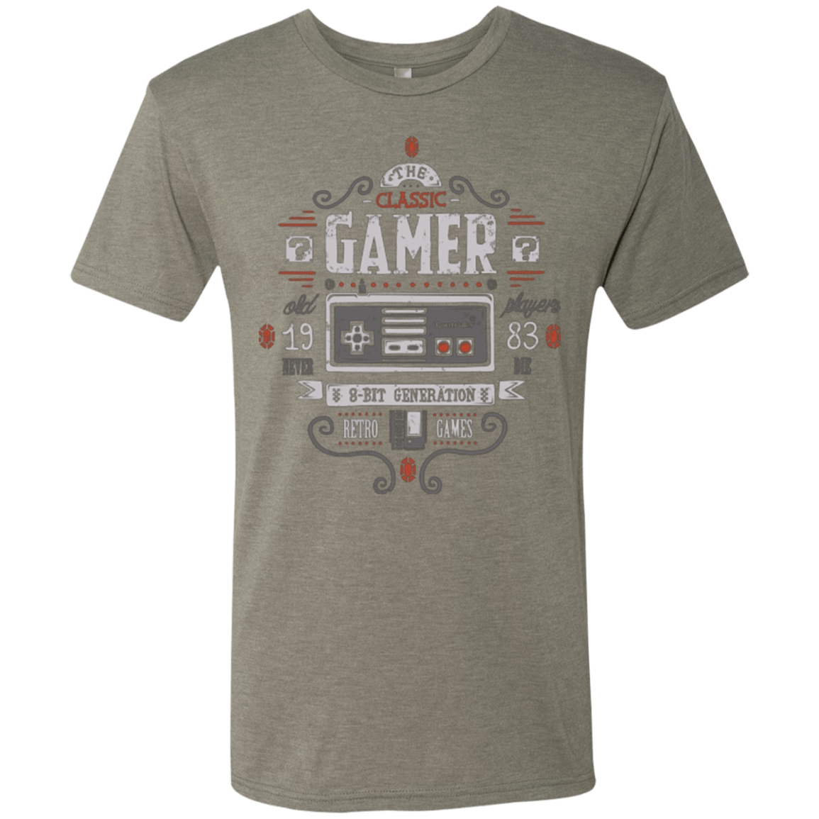 T-Shirts Venetian Grey / Small Classic Gamer Men's Triblend T-Shirt