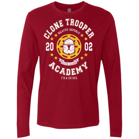 T-Shirts Cardinal / Small Clone Trooper Academy 02 Men's Premium Long Sleeve