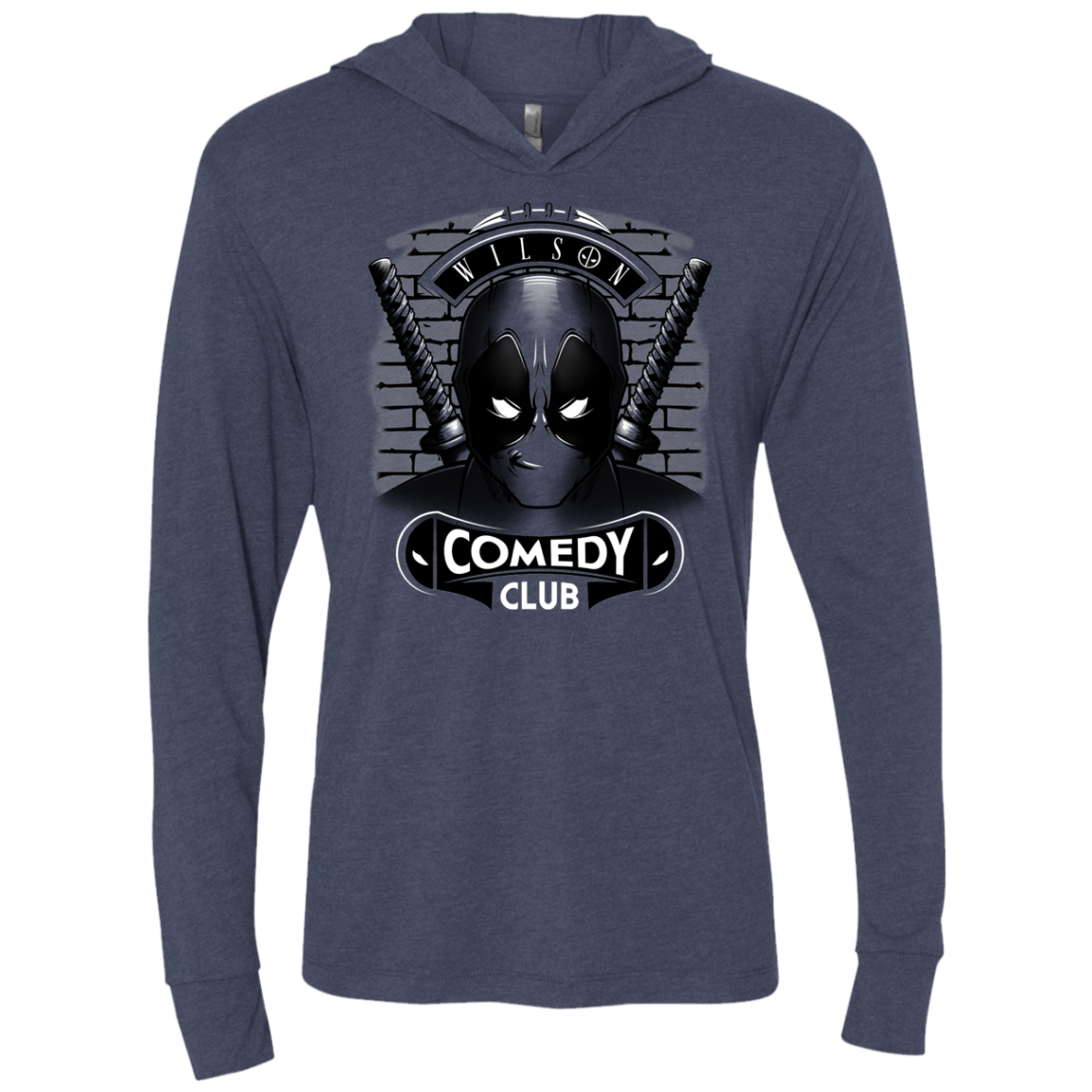 T-Shirts Vintage Navy / X-Small Comedy Club Triblend Long Sleeve Hoodie Tee