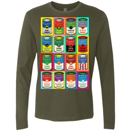 T-Shirts Military Green / Small Comic Soup Men's Premium Long Sleeve