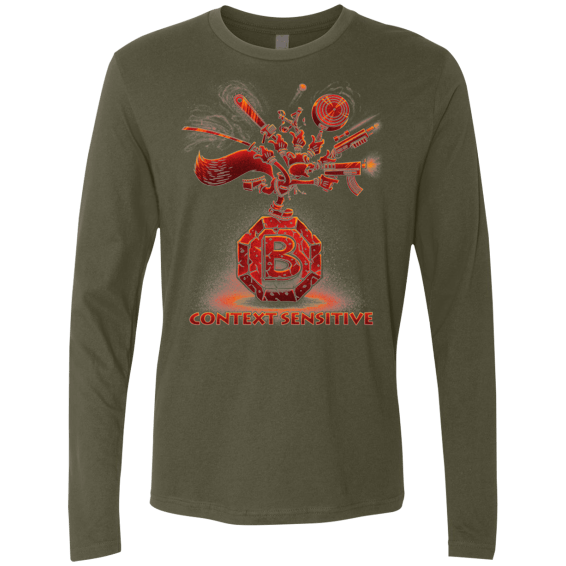T-Shirts Military Green / Small Context Sensitive Men's Premium Long Sleeve