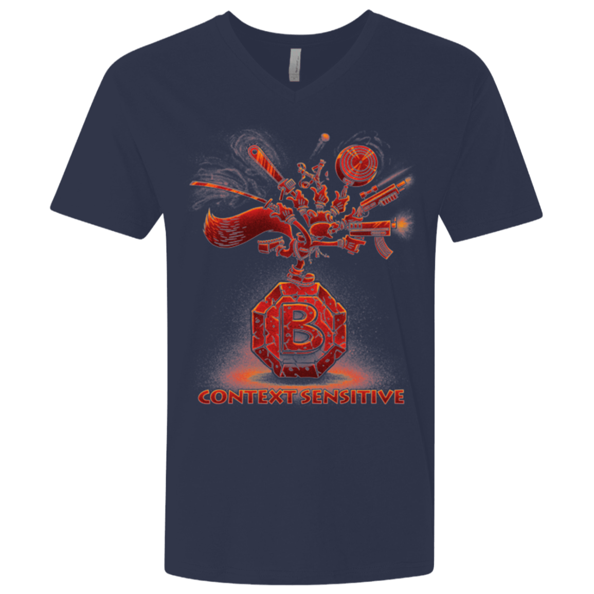 T-Shirts Midnight Navy / X-Small Context Sensitive Men's Premium V-Neck