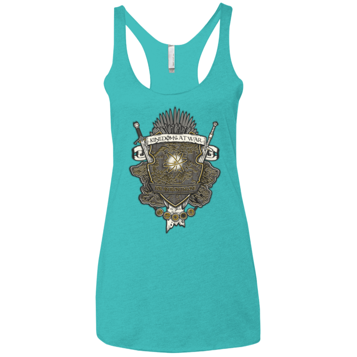 T-Shirts Tahiti Blue / X-Small Crest of Thrones Women's Triblend Racerback Tank