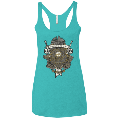 T-Shirts Tahiti Blue / X-Small Crest of Thrones Women's Triblend Racerback Tank