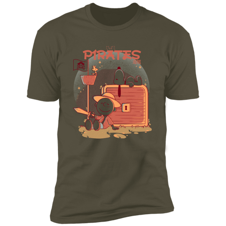 T-Shirts Military Green / S Cute Pirates Men's Premium T-Shirt