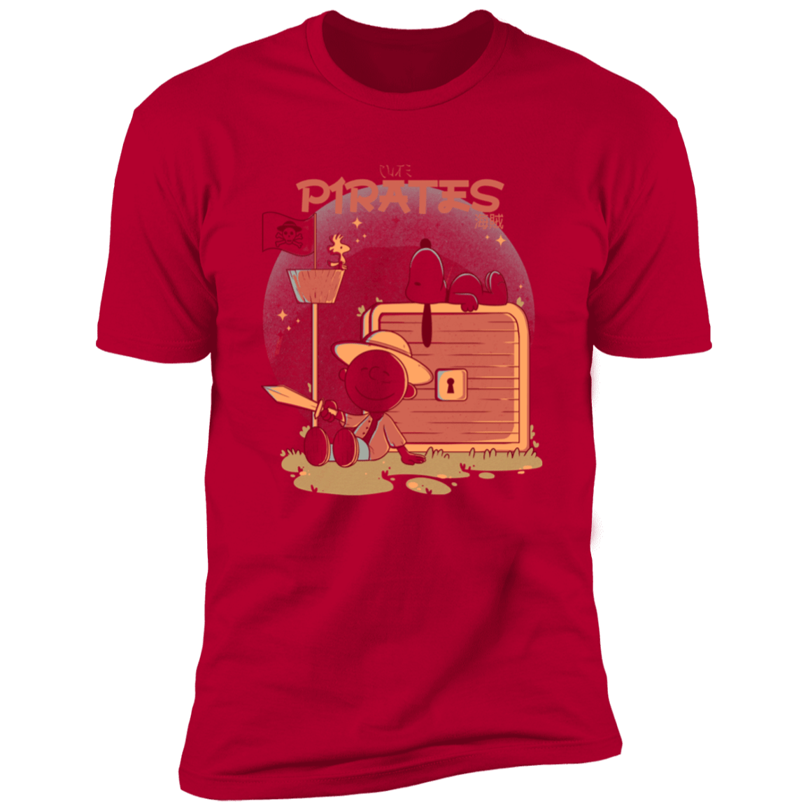 T-Shirts Red / S Cute Pirates Men's Premium T-Shirt