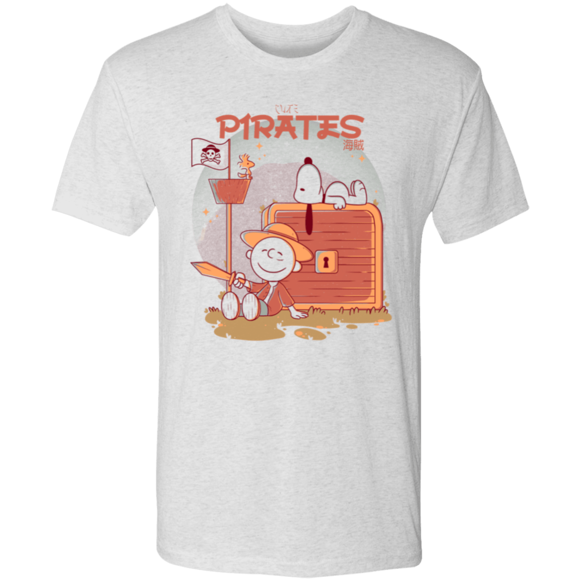 T-Shirts Heather White / S Cute Pirates Men's Triblend T-Shirt