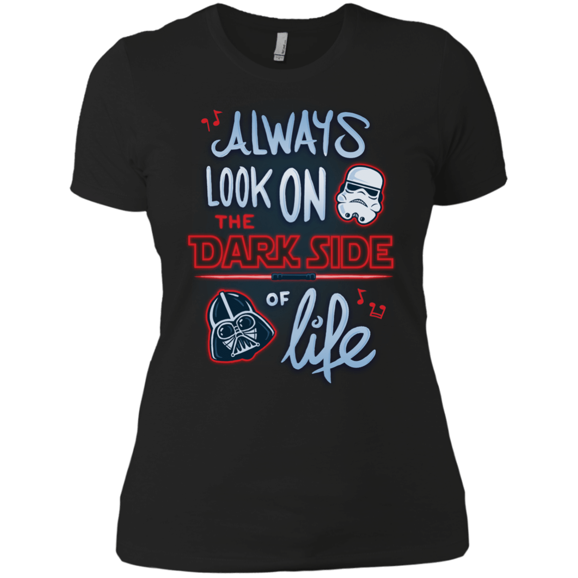 T-Shirts Black / X-Small Dark Side of Life Women's Premium T-Shirt