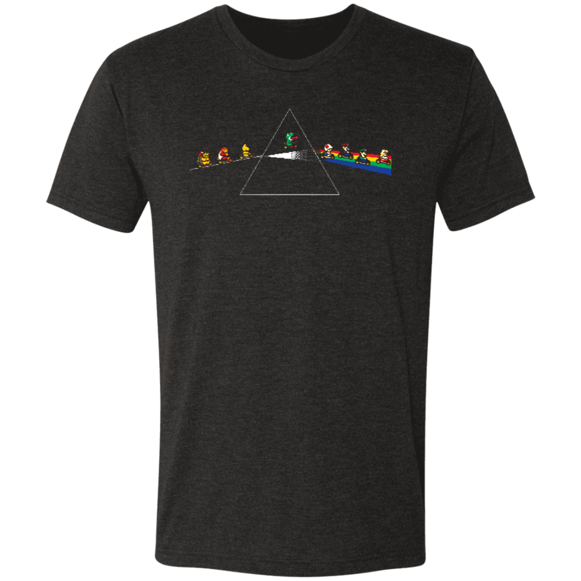 T-Shirts Vintage Black / S Dark Side Of The Rainbow Road Men's Triblend T-Shirt