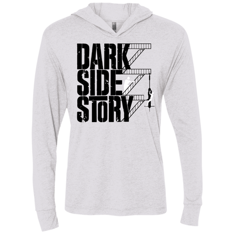 T-Shirts Heather White / X-Small DARKSIDE STORY Triblend Long Sleeve Hoodie Tee