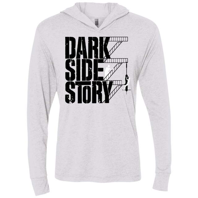 T-Shirts Heather White / X-Small DARKSIDE STORY Triblend Long Sleeve Hoodie Tee