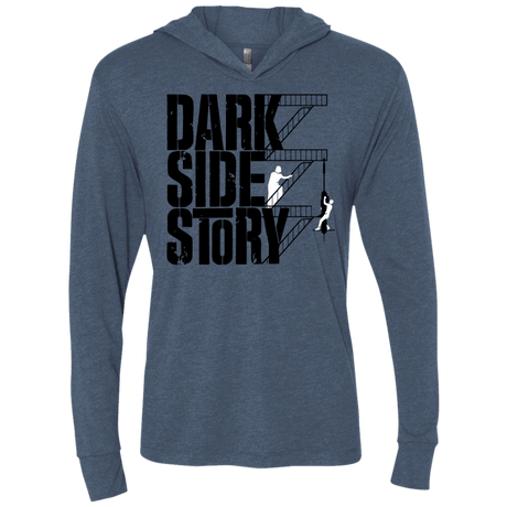 T-Shirts Indigo / X-Small DARKSIDE STORY Triblend Long Sleeve Hoodie Tee