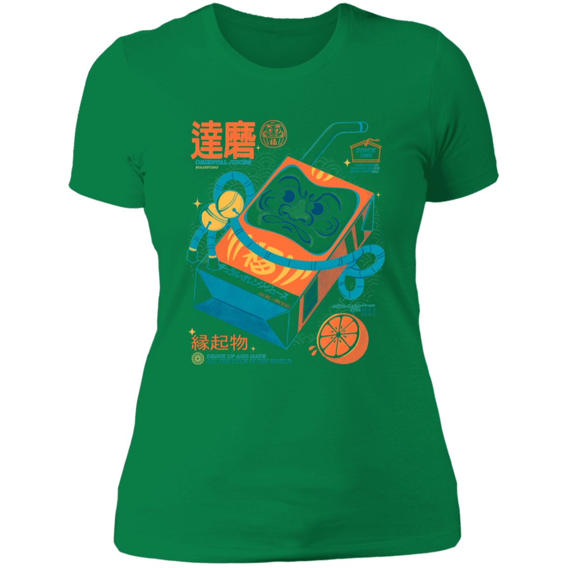 T-Shirts Kelly Green / S Daruma Fresh Women's Premium T-Shirt