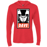 T-Shirts Vintage Red / X-Small Dave Triblend Long Sleeve Hoodie Tee