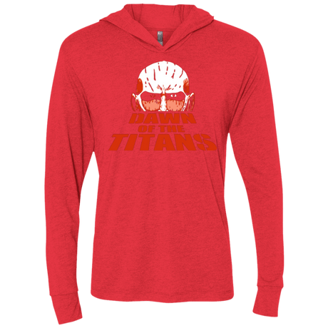 T-Shirts Vintage Red / X-Small Dawn of the Titans Triblend Long Sleeve Hoodie Tee