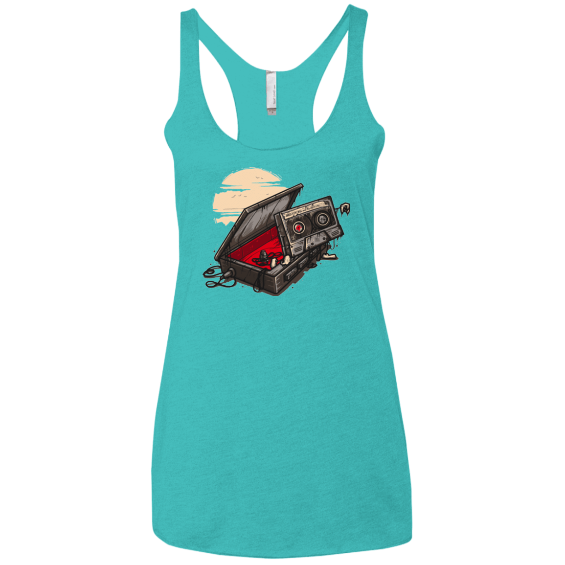T-Shirts Tahiti Blue / X-Small Dead Man Walkman Women's Triblend Racerback Tank