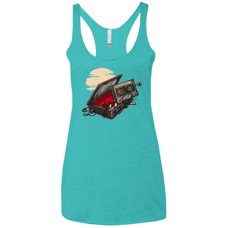 T-Shirts Tahiti Blue / X-Small Dead Man Walkman Women's Triblend Racerback Tank