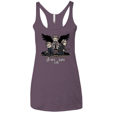 T-Shirts Vintage Purple / X-Small Dean Sam Cas Women's Triblend Racerback Tank