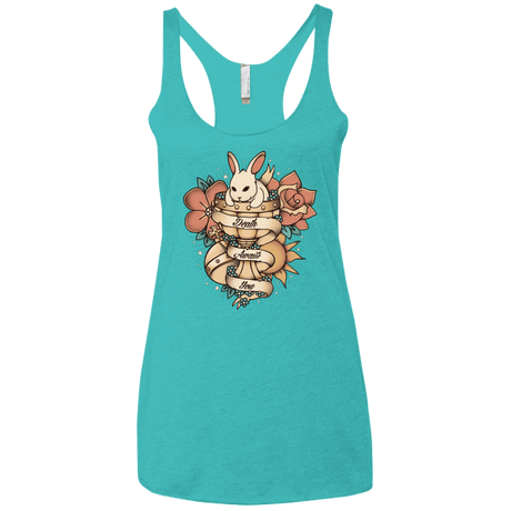 T-Shirts Tahiti Blue / X-Small Death Awaits You Women's Triblend Racerback Tank