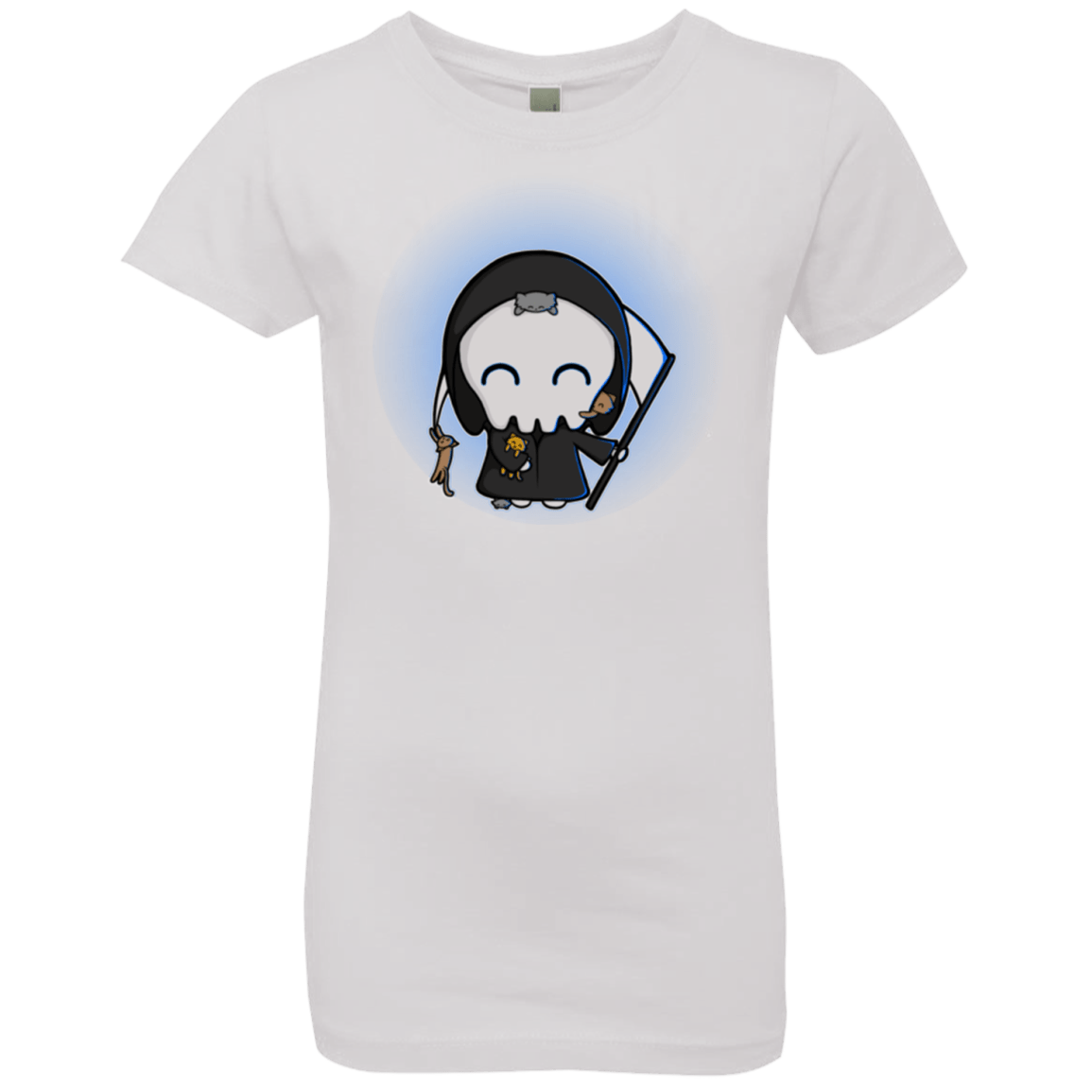 T-Shirts White / YXS Death Loves Cats Girls Premium T-Shirt