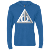 T-Shirts Vintage Royal / X-Small Deathly Impossible Hallows Triblend Long Sleeve Hoodie Tee