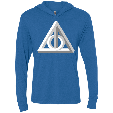 T-Shirts Vintage Royal / X-Small Deathly Impossible Hallows Triblend Long Sleeve Hoodie Tee