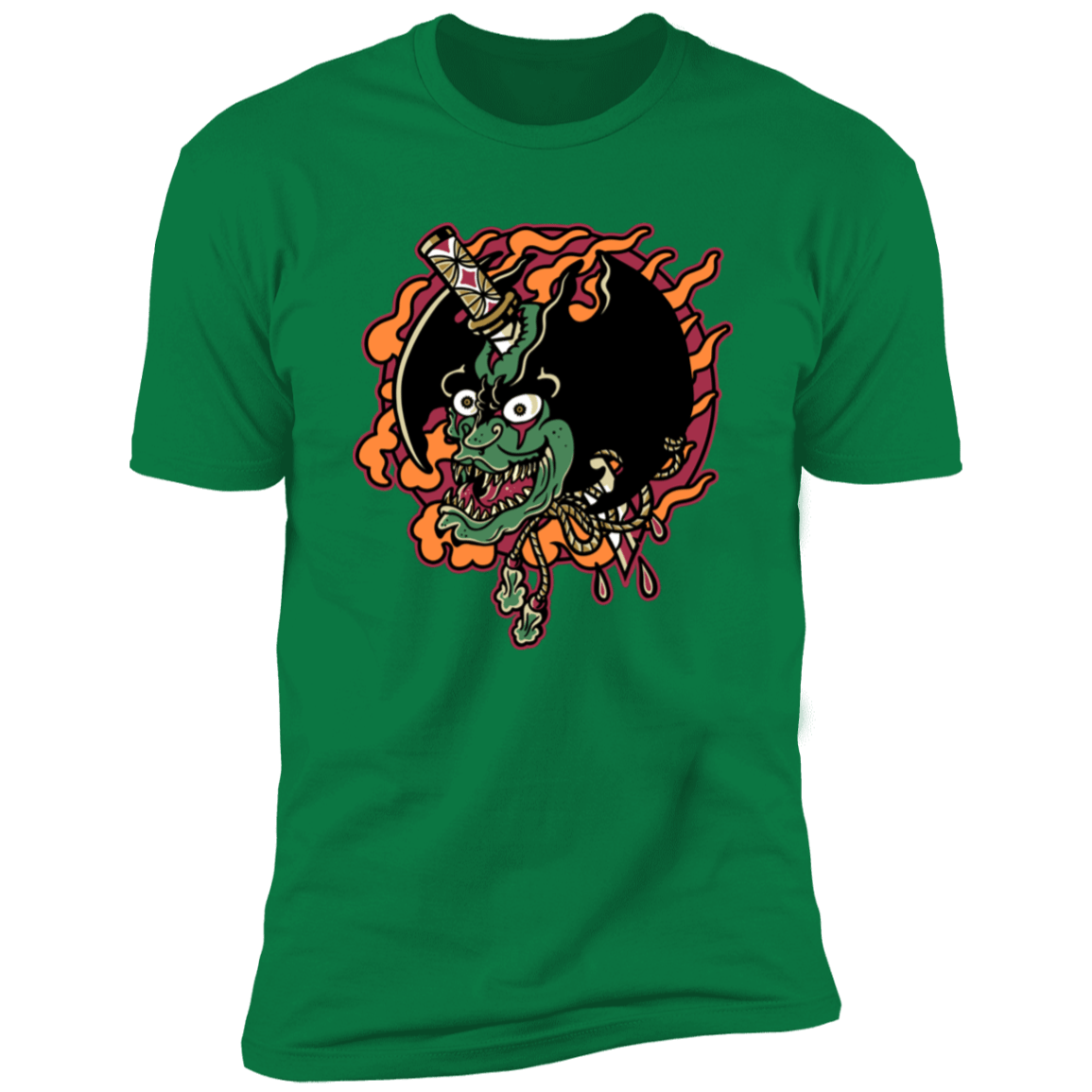 T-Shirts Kelly Green / S Debiruman Tatu Men's Premium T-Shirt