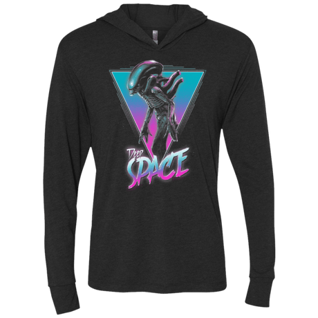 T-Shirts Vintage Black / X-Small Deep Space Triblend Long Sleeve Hoodie Tee