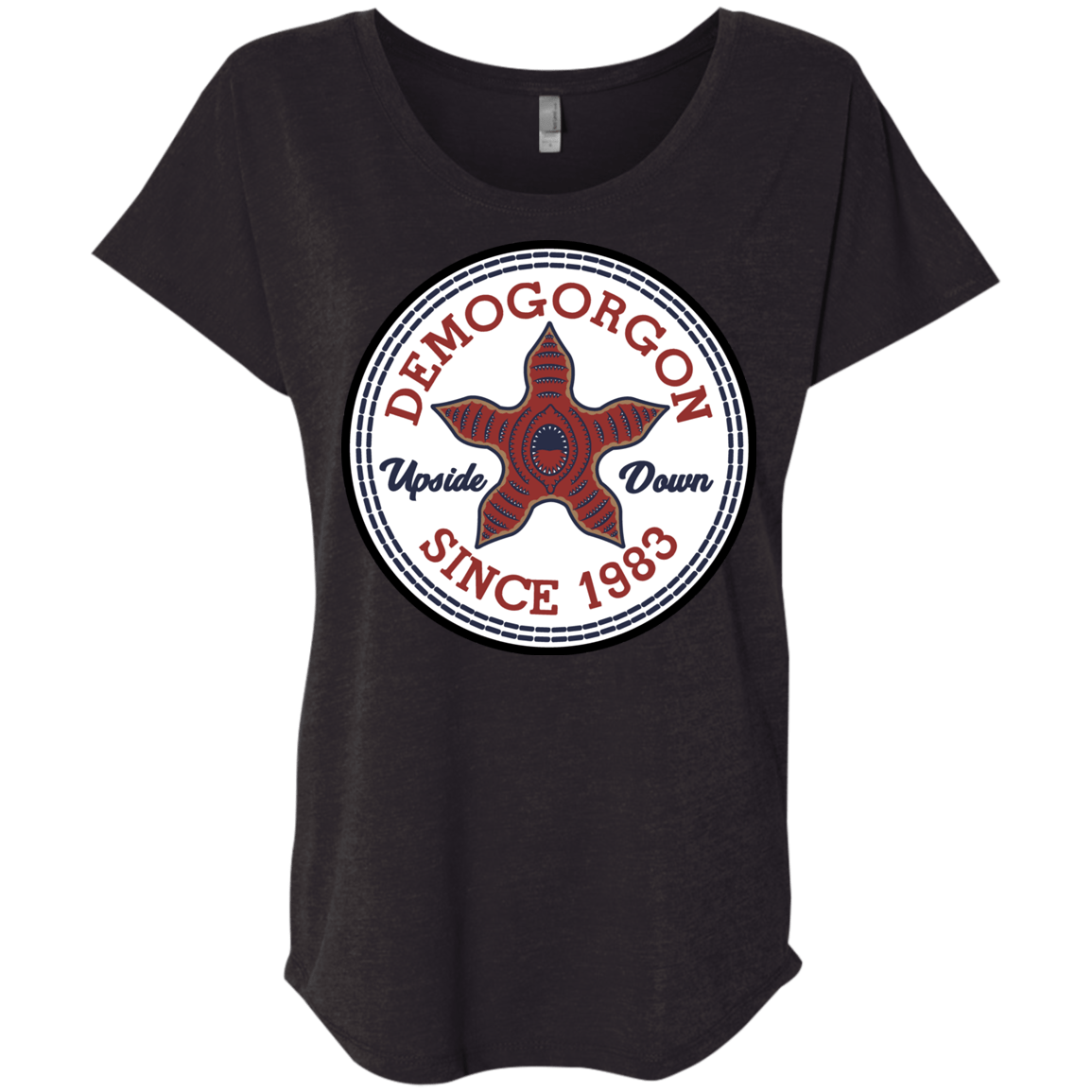 T-Shirts Vintage Black / X-Small Demogorgon Triblend Dolman Sleeve