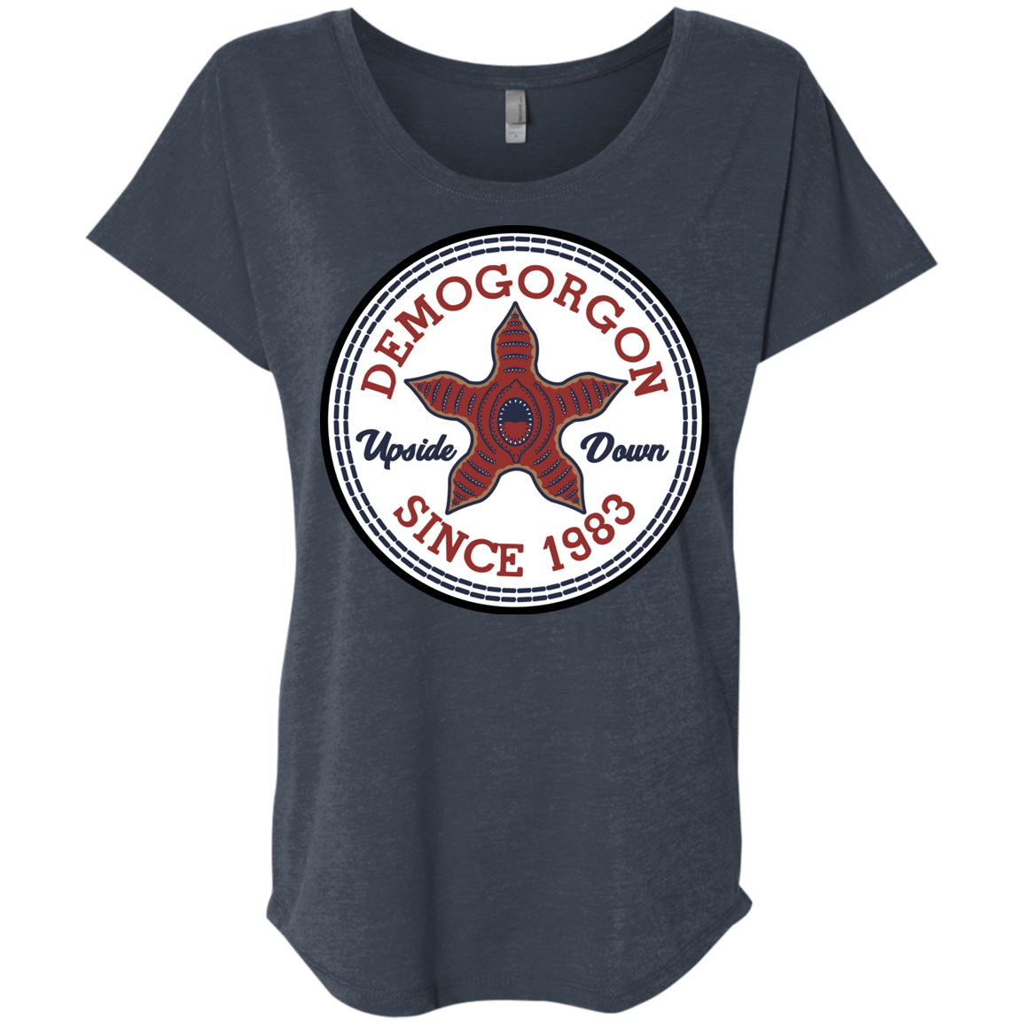 T-Shirts Vintage Navy / X-Small Demogorgon Triblend Dolman Sleeve