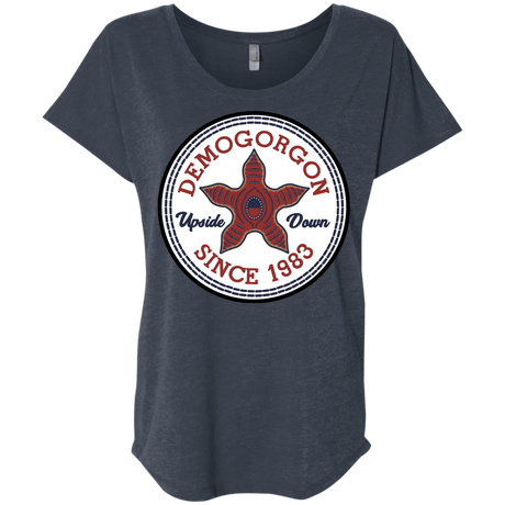 T-Shirts Vintage Navy / X-Small Demogorgon Triblend Dolman Sleeve