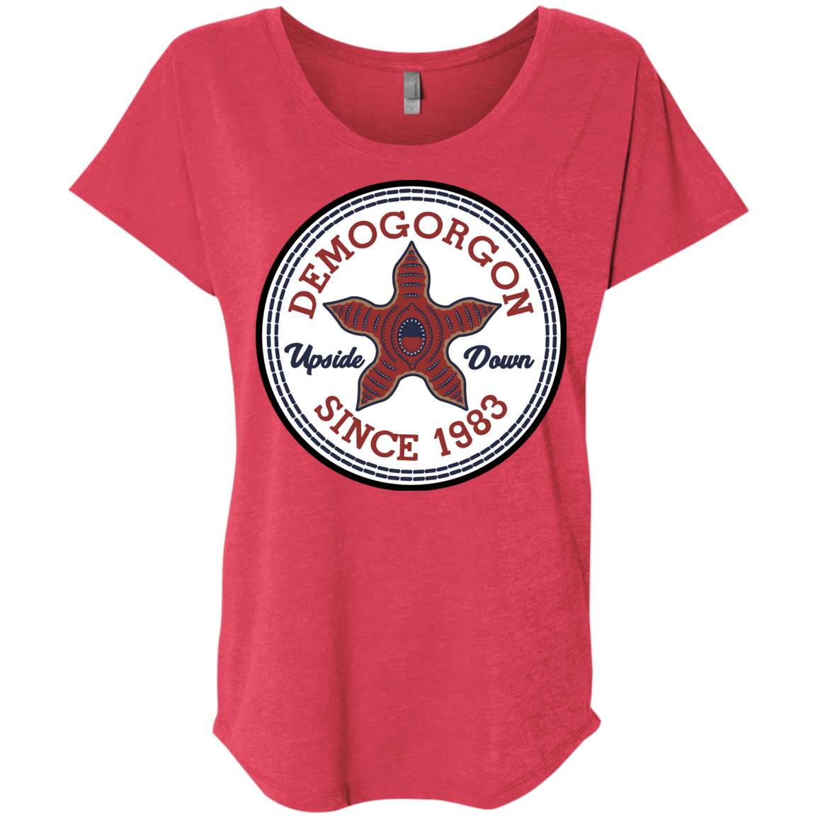 T-Shirts Vintage Red / X-Small Demogorgon Triblend Dolman Sleeve