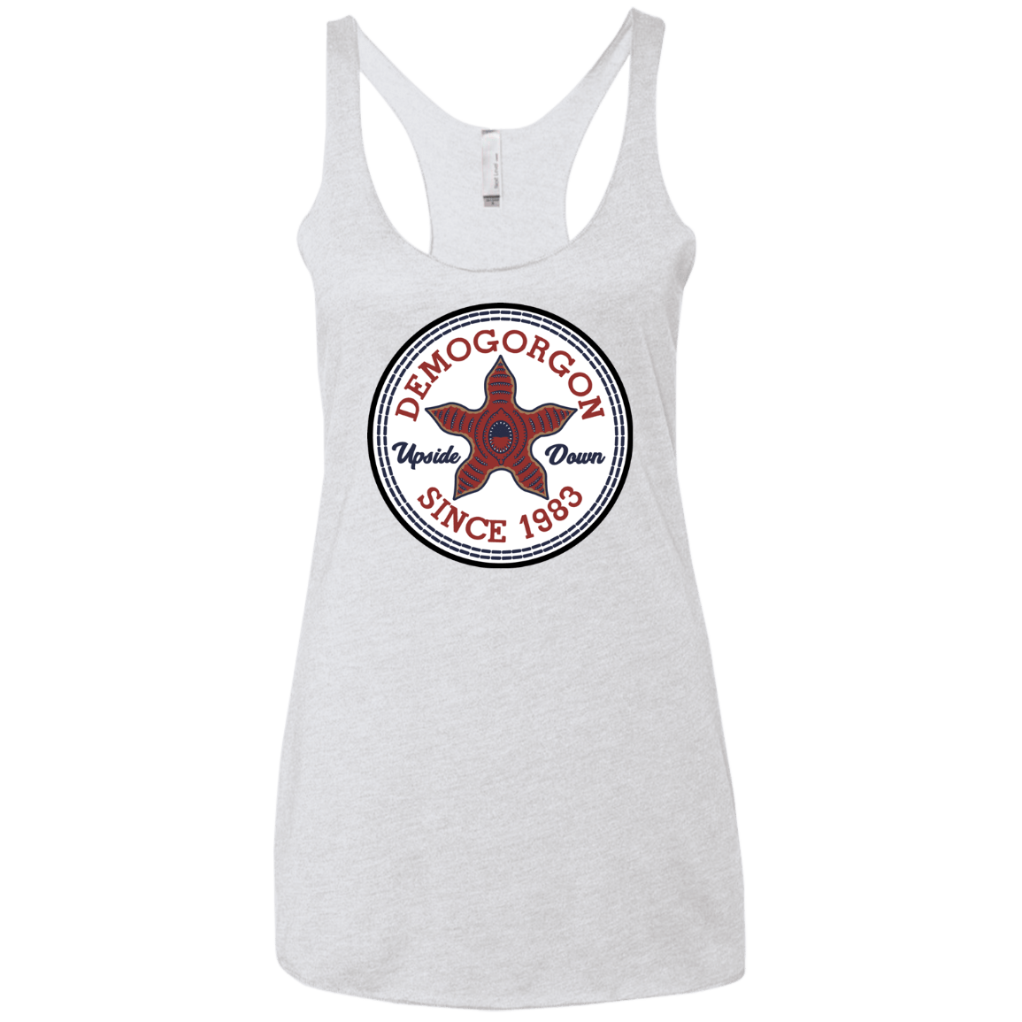 T-Shirts Heather White / X-Small Demogorgon Women's Triblend Racerback Tank