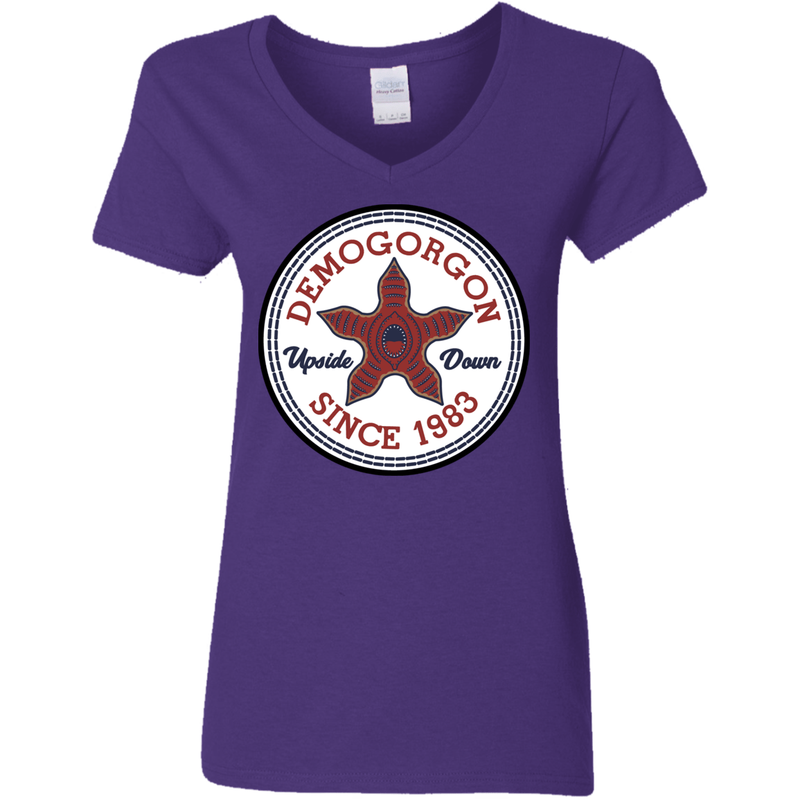 T-Shirts Purple / S Demogorgon Women's V-Neck T-Shirt