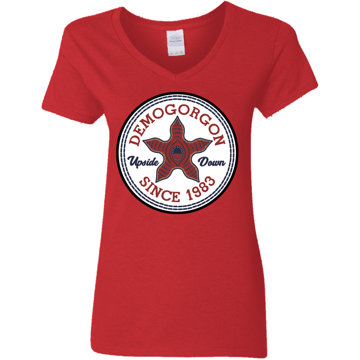 T-Shirts Red / S Demogorgon Women's V-Neck T-Shirt