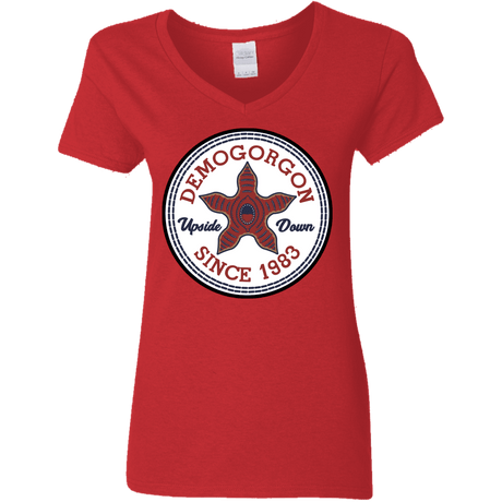 T-Shirts Red / S Demogorgon Women's V-Neck T-Shirt