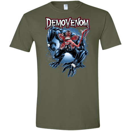 T-Shirts Military Green / S Demovenom Men's Semi-Fitted Softstyle