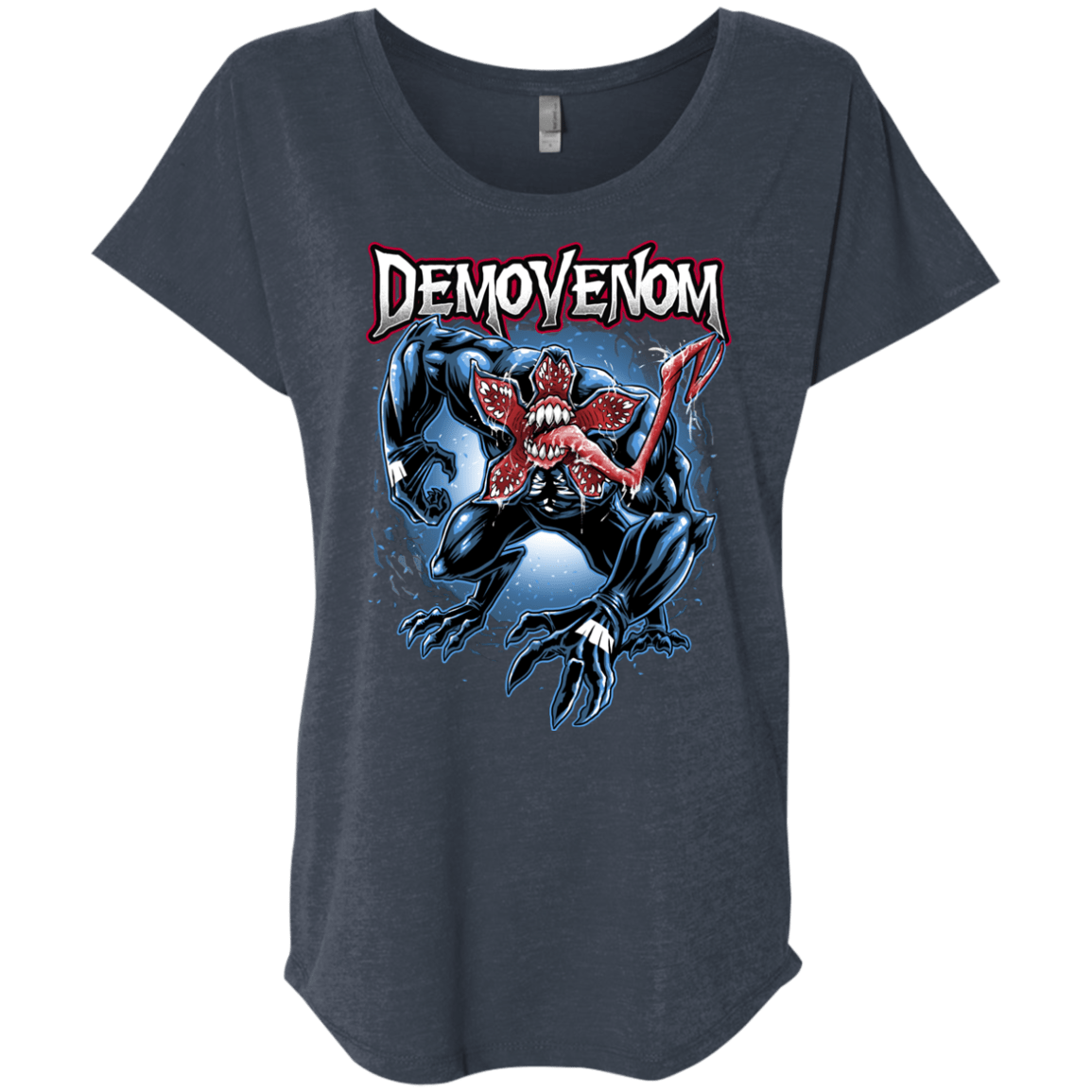 T-Shirts Vintage Navy / X-Small Demovenom Triblend Dolman Sleeve