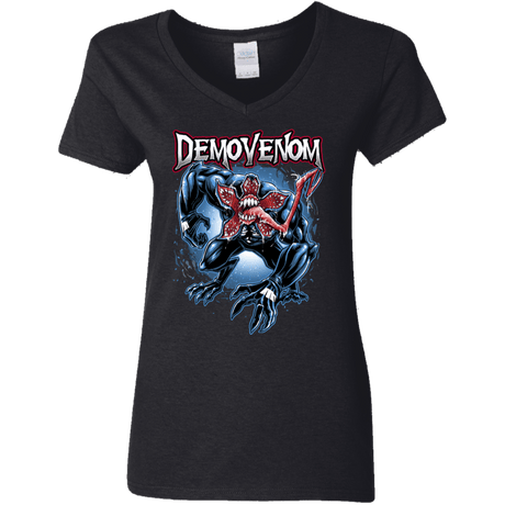 T-Shirts Black / S Demovenom Women's V-Neck T-Shirt