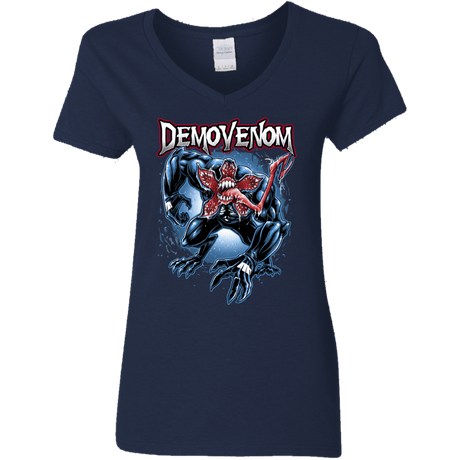 T-Shirts Navy / S Demovenom Women's V-Neck T-Shirt