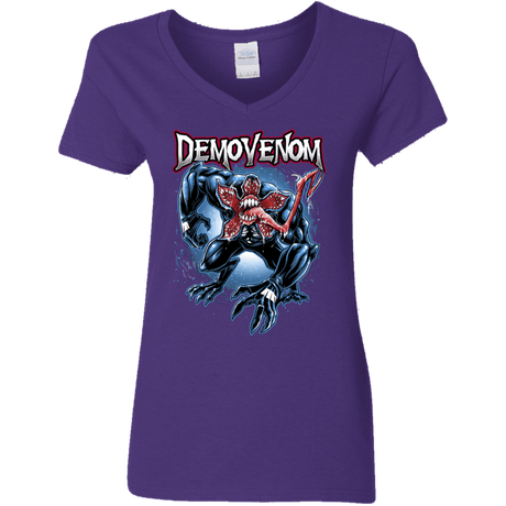 T-Shirts Purple / S Demovenom Women's V-Neck T-Shirt