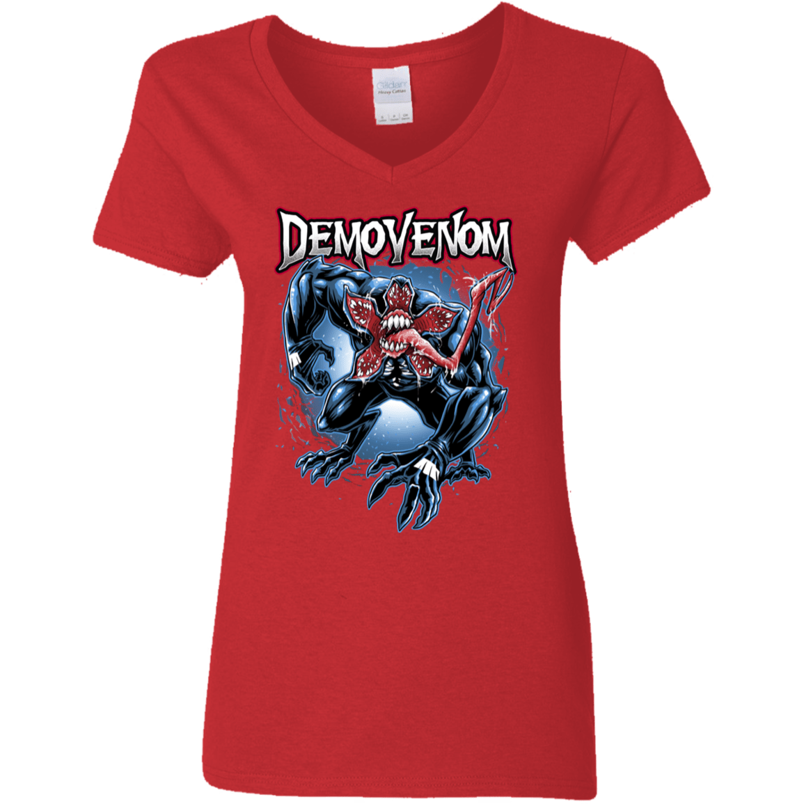 T-Shirts Red / S Demovenom Women's V-Neck T-Shirt