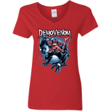 T-Shirts Red / S Demovenom Women's V-Neck T-Shirt